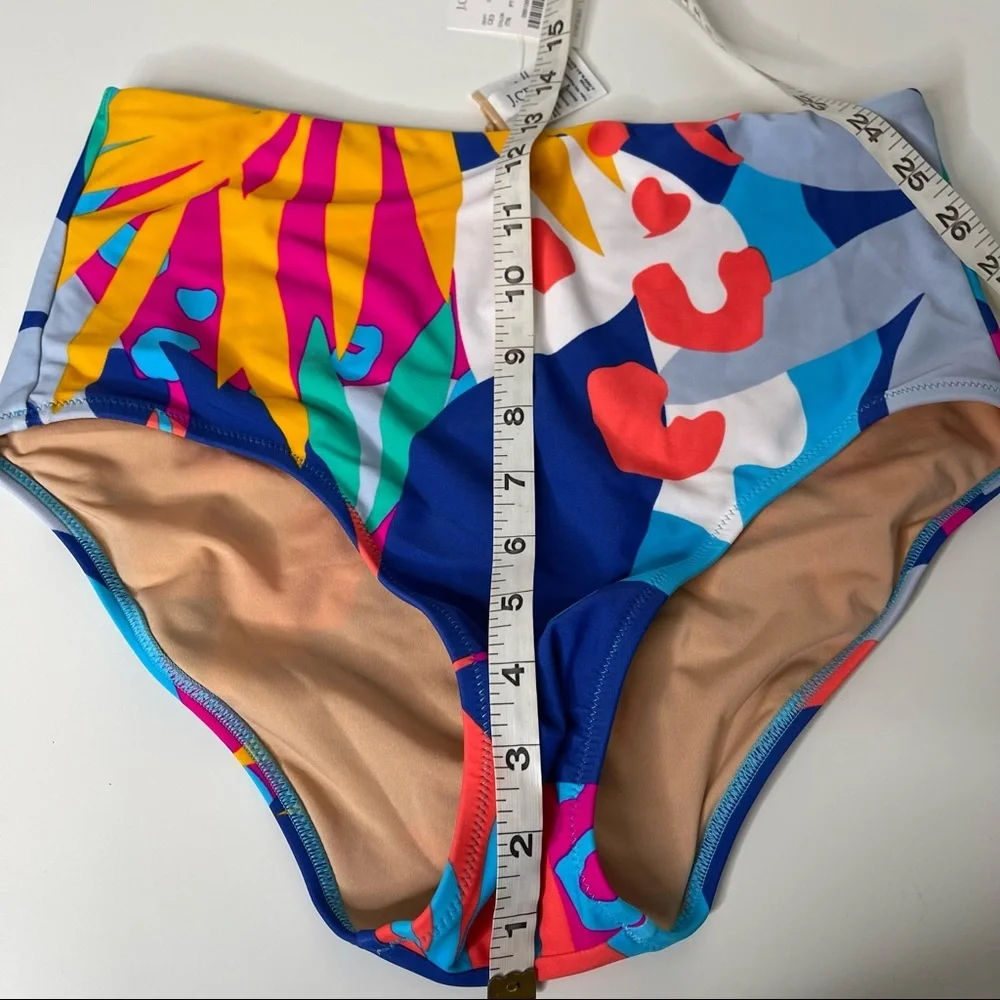 J. Crew Printed high-waisted bikini bottom